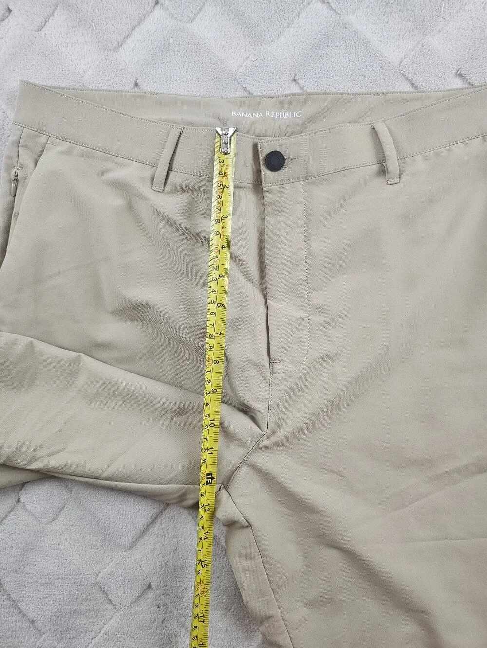 Banana Republic Traveler Pant Mens 38x34 Chino Tech Flat Front Beige